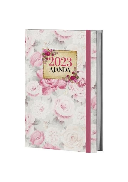 Beyaz Buket 13,5X21CM 2023 Ajanda 128 Sayfa Ciltli