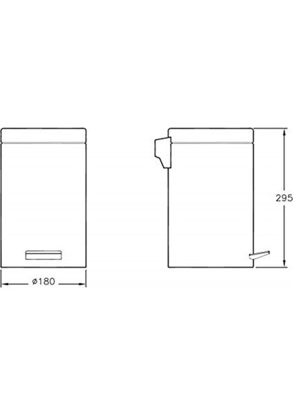 Vitra Arkitekta A44055 Paslanmaz Çöp Kovası, 4.5 Litre