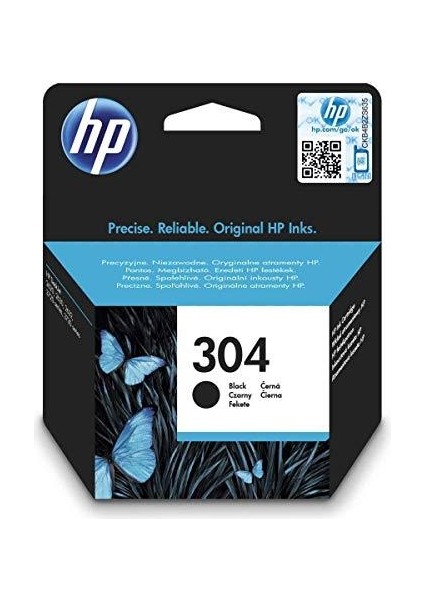 Hp 304 Siyah Mürekkep Kartuş,  120 Sayfa (N9K06AE)