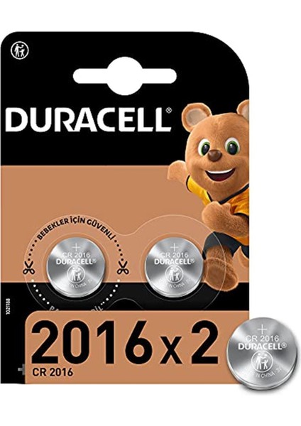 Özel 2016 Lityum Düğme Pil 3V, 2'li Paket (CR2016) Anahtarlıklar, Tartılar, Giyileb