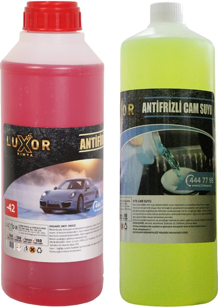 Kimya 2li Set -22°C Antifrizli Cam Suyu 1 Lt + -42°C Kırmızı Antifriz 1.5 Lt (Üretim Tarihi:01.2024)