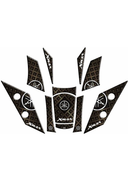 Yamaha Xmax 2018 - 2022 Uyumlu Tank Pad Set 004