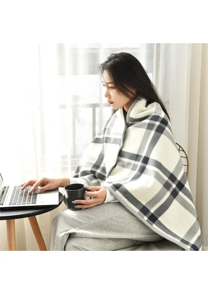 Shun Ekose Ofis Uyuklayan Battaniye Pazen Sıcak Yumuşak Şal(Yurt Dışından)