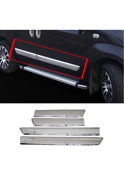 Fiat Fiorino Uyumlu Yan Kapı Çıtası Krom 4 Kapı 2007 - 2015