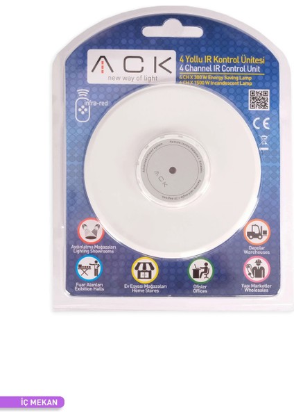 4 Yollu IR Kızıl Ötesi Kontrol Ünitesi Beyaz