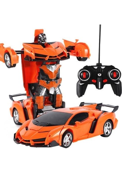 1:18 Elektrikli Uzaktan Kumanda Otomatik Araç1 Düğme Uzaktan Kumanda Deformable Araç Robot Çocuk Oyuncakları | Rc Arabalar (Turuncu) (Yurt Dışından)