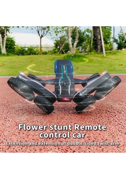 Rc Araba 2.4g 4ch Dublör Drift Deformasyon Buggy Araba Kaya Paletli Rulo Araba 360 ° Dönen Çevirme Çocuk Robot Rc Arabalar Oyuncaklar | Rc Arabalar (Siyah) (Yurt Dışından)