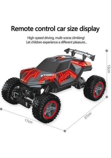 Rc Araba Büyük 4WD Yüksek Hızlı Rc Kapalı Yol Araç Rc Sprey Araba 2.4 Ghz Uzaktan Kumanda Araba Oyuncak LED Işıkları ile Rc Monster Truck | Rc Arabalar (Kırmızı) (Yurt Dışından)