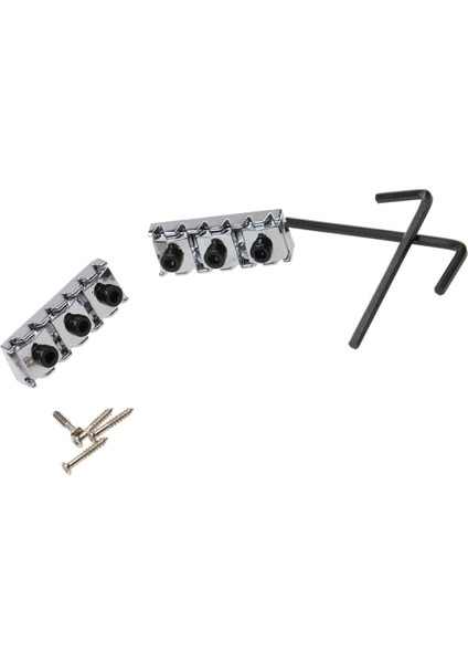 2x Metal Kilitleme Somun Stres Kilidi Stil Elektro Gitar Parçaları ve Aksesuarları Gümüş
