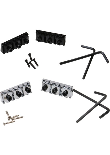 2x Metal Kilitleme Somun Stres Kilidi Stil Elektro Gitar Parçaları ve Aksesuarları Gümüş indirimleri