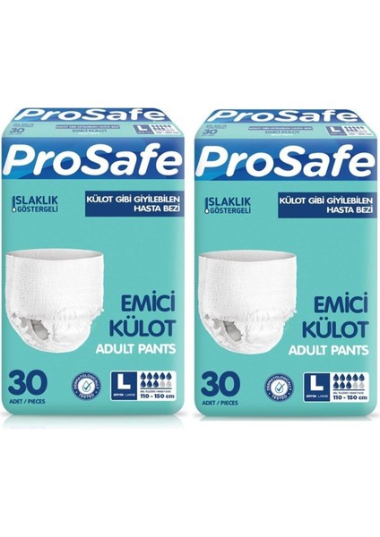 Tekstil Yüzey Emici Külot Large ' L' 30'Lu-Hasta Bezi X 2 Adet