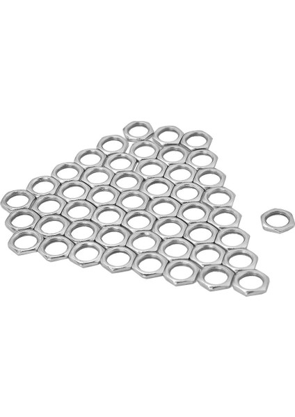 50X Metal Gitar Somunları Gitar Tencereleri Için 8mm Çaplar Giriş Gümüş