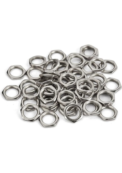 50X Metal Gitar Somunları Gitar Tencereleri Için 8mm Çaplar Giriş Gümüş fırsatları