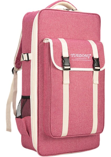 1pcs Kabak Ipek Çantası, Pembe Seyahat Için Çift Shouler Kayışları ile Geniş Fermuar