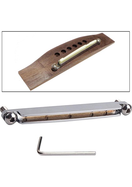 1pc Çelik Gitar Köprüsü, Eyer Ray Yüksekliği Yükseklikli Halk Gitarını Ayarlayın Eski Gümüşü Değiştirin fırsatları