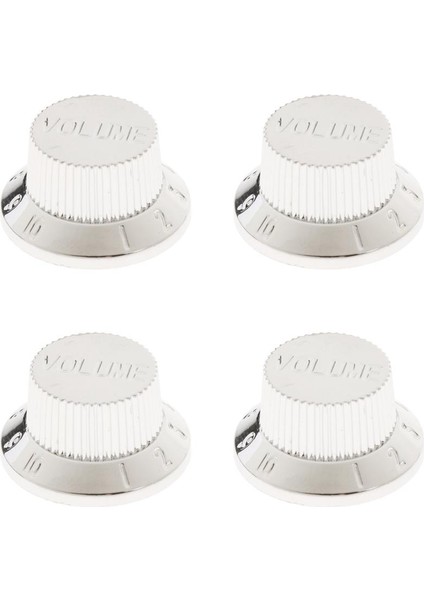 4 Pcs Gitar Hedece Düğmeleri St Stil Elektro Gitar Parçaları Için Hacim Düğmeleri Gümüş fiyatları