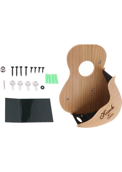 Ahşap Ukulele Duvar Montajı Stand Gitar Rafı Tutucu Sopa ve Montaj Sağ