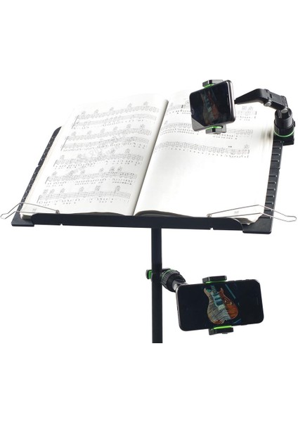 Gitar Telefon Tutucu Gitar Telefon Braket Müzik Stand Standı Müzisyenler Için Siyah Yeşil fırsatları