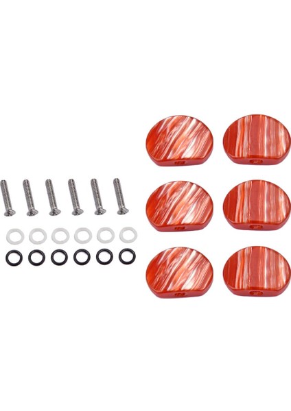 1set/6pcs En Iyi Gitar Ayar Mandalları Sap Topları Tuner Yedek Kırmızı