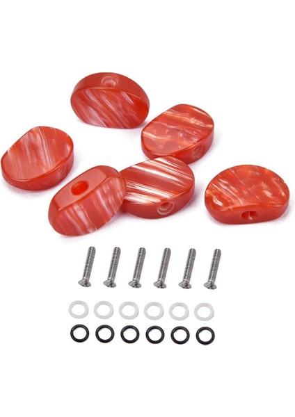 1set/6pcs En Iyi Gitar Ayar Mandalları Sap Topları Tuner Yedek Kırmızı modelleri
