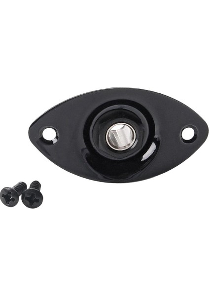 Siyah Oval Fiş Plakası Fr Ukulele Elektro Gitar Bas Yedek Parça Siyah fiyatları