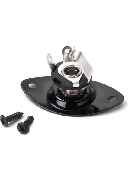 Siyah Oval Fiş Plakası Fr Ukulele Elektro Gitar Bas Yedek Parça Siyah modelleri