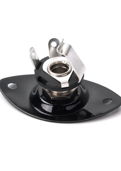 Siyah Oval Fiş Plakası Fr Ukulele Elektro Gitar Bas Yedek Parça Siyah fırsatları