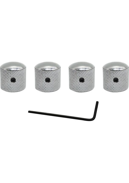 4pcs/set Metal Kubbe Tunning Düğmesi Hacim Kontrol Düğmeleri Bas Gümüş fiyatları