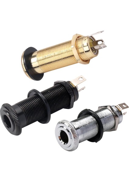 Gitar Bas Değiştirme Parçası Için Dayanıklı 6.35MM Endpin Soketi, Altın fırsatları