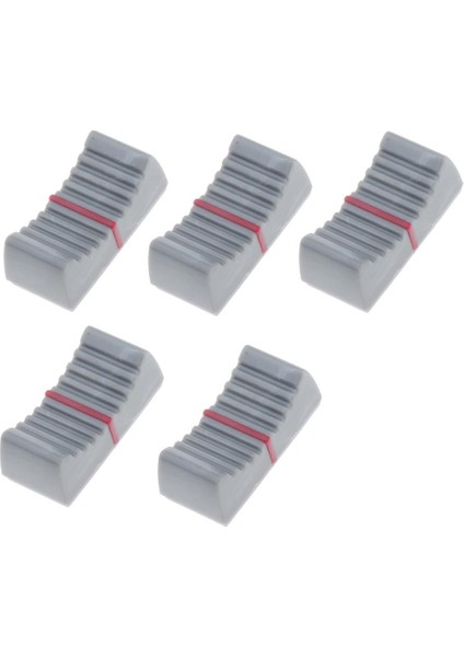 5pcs/set Plastik Mikser Düz Kayar Potansiyometre Düğmesi Fader Koyu Gri fiyatları