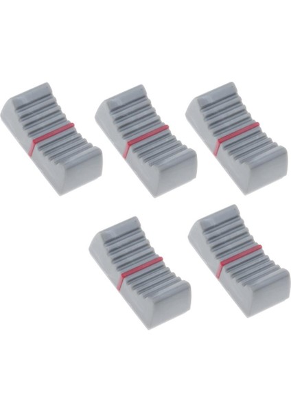 5pcs/set Plastik Mikser Düz Kayar Potansiyometre Düğmesi Fader Koyu Gri modelleri