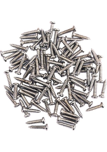 Demir Gitar Ayarlama Anahtar Tuner Kelepçe Vidaları Renk 11 x 2.2mm 100PCS Nikel fiyatları