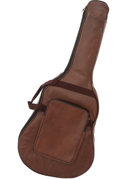40 '' 41 '' Gitar Parçaları Için Suya Dayanıklı Gitar Konseri Çantası Sırt Çantası Yumuşak Kasa Kahverengi