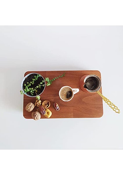 Ahşap Sunum Tepsi,ceviz Rengi,doğal Ahşap , Top Ayaklı modelleri