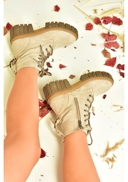 Ten Süet Kalın Taban Kadın Bot N820200202 fiyatları