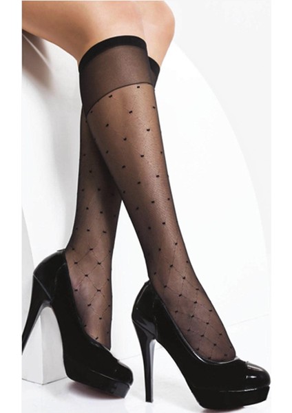 Nokta Desenli Ince Şık Daymod Esta Dizaltı Çorap