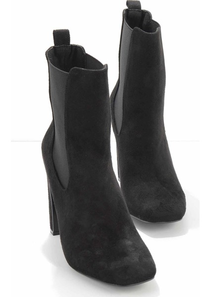 Siyah Süet Kadın Bot & Bootie K02221500202
