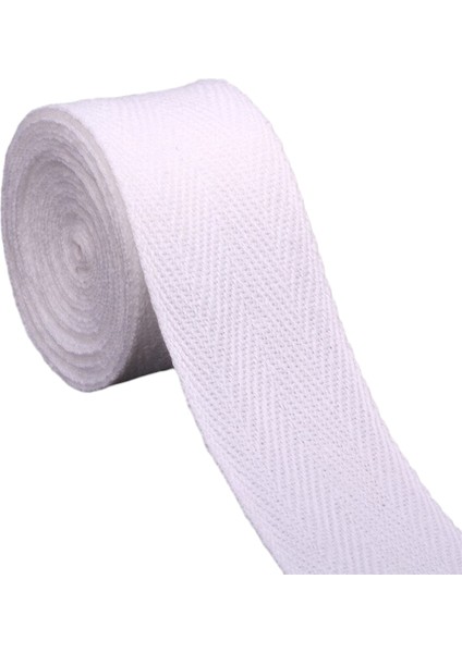 4cm Eninde Beyaz Dar Dokuma Şerit Beyaz Balıksırtı Şerit