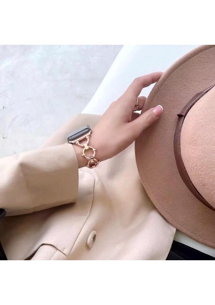 Apple Watch 8 41 mm Uyumlu Metal Kordon Şık Tasarım Luxury Style Kayış fiyatları