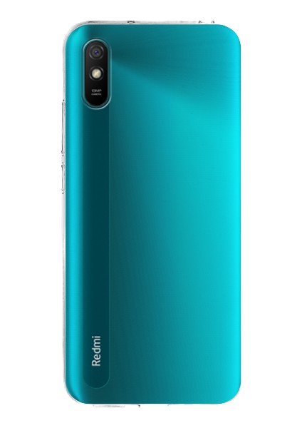 Xiaomi Redmi 9A ile Uyumlu Kapak 1mm Şeffaf Silikon ile Uyumlu Kılıf