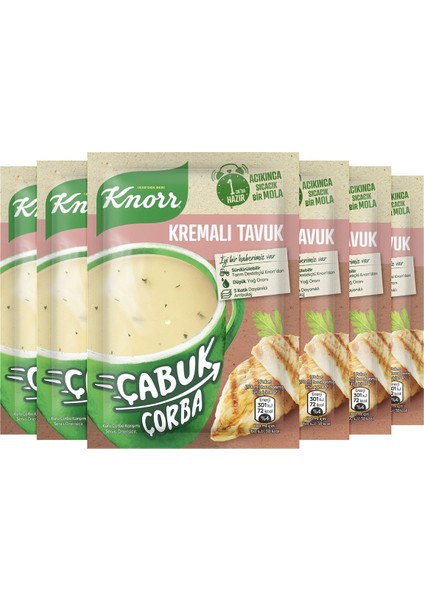 Çabuk Çorba Serisi Kremalı Tavuk 18 gr x 6 Adet