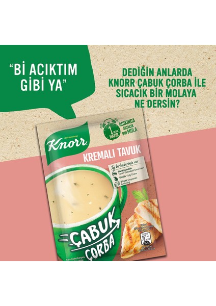 Çabuk Çorba Serisi Kremalı Tavuk 18 gr x 6 Adet