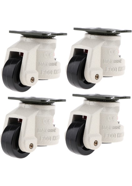 4'lü /set Tesviye Makinesi Üstatlar 110 Lbs Kapasite Makinesi Naylon Kök Tekerlekleri (Yurt Dışından)
