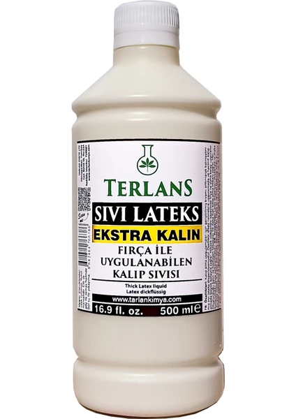 Terlans Ekstra Kalın Sıvı Lateks 500 ml Fırça ile Sürülebilir Kalıp Sıvısı Thick Liquid Latex