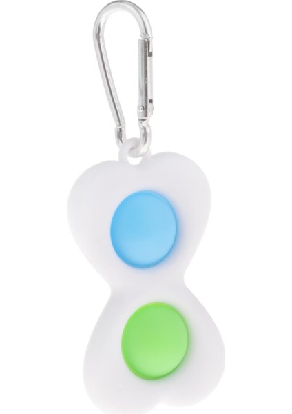 Silikon Fidget Oyuncak Basit Ana Zincir Stres Mavi Yeşil (Yurt Dışından)