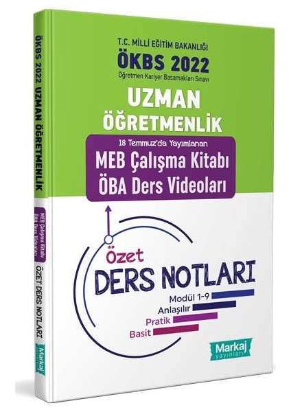Markaj 2022 Uzman Öğretmen Bir Öğretmenin Ders Notları