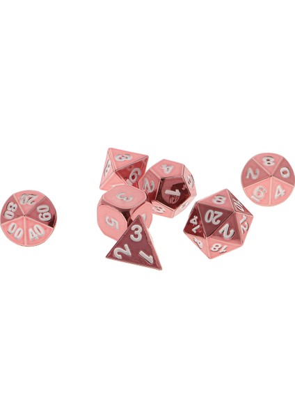 7ADET Zindanlar ve Ejderhalar Için Polyhedral Zar Kutusu D20 D12 D10 D8 D6 D4 Pembe (Yurt Dışından)