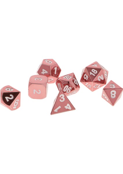 7ADET Zindanlar ve Ejderhalar Için Polyhedral Zar Kutusu D20 D12 D10 D8 D6 D4 Pembe (Yurt Dışından)