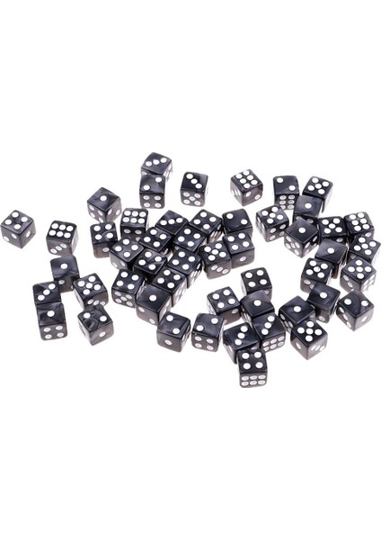 50PCS 12MM 6 Taraflı D6 Aksesuarlar Gri Paket (Yurt Dışından)