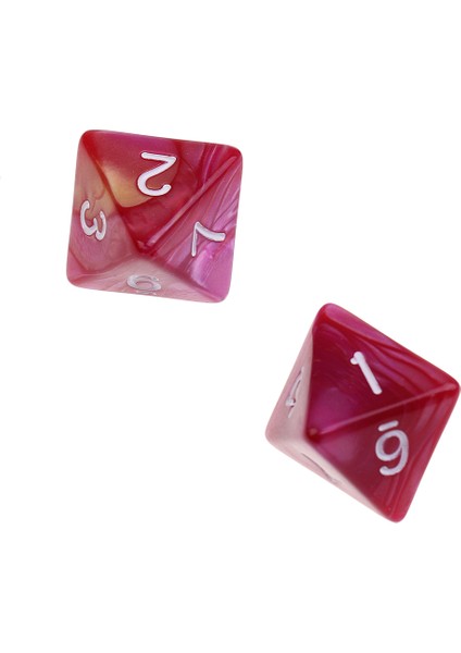 10 Adet 8 Taraflı Zar D8 Mtg Rpg Için Yeni Mor Kırmızı (Yurt Dışından)